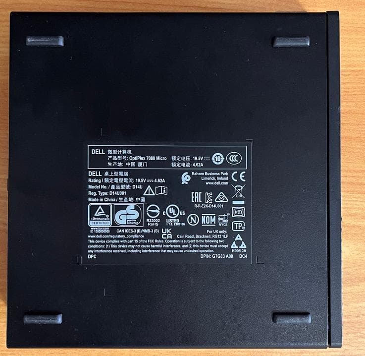 ミニPC OptiPlex 7080 Core i5-10500T 8GB/256GB