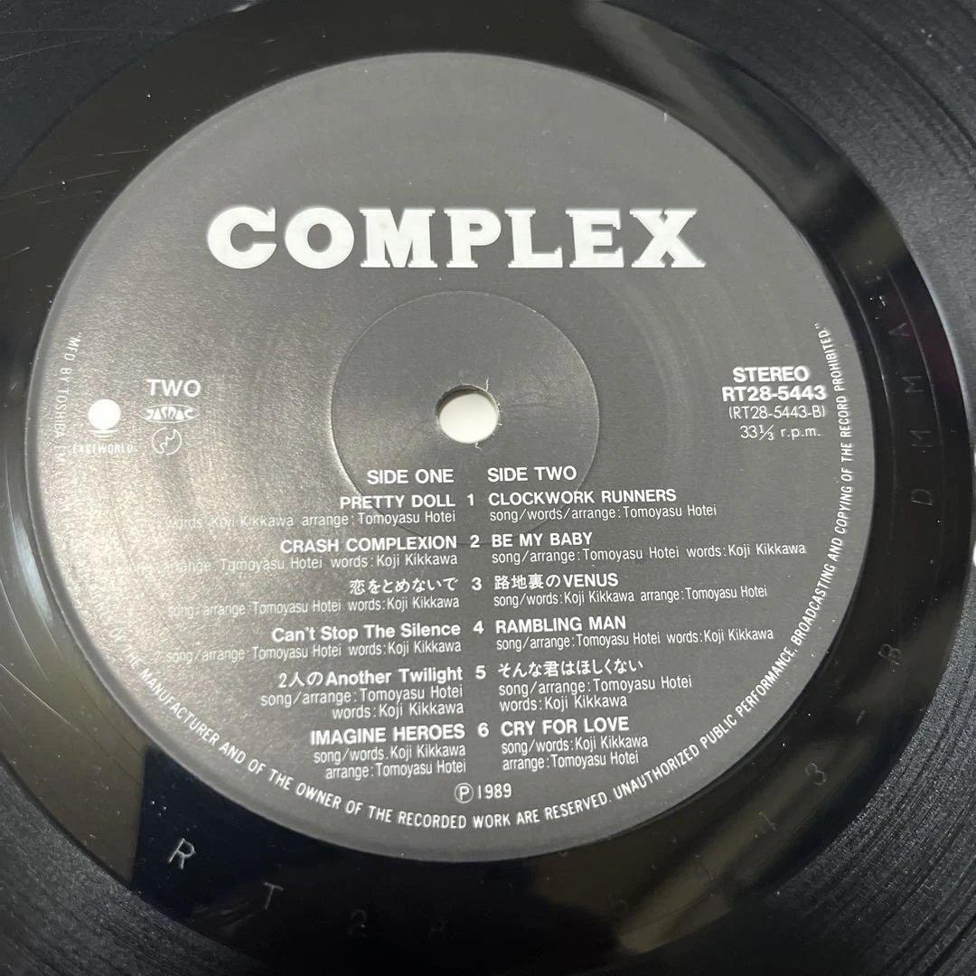 COMPLEX 12 LP コンプレックス布袋寅泰 吉川晃司 ボウイ BOOWY