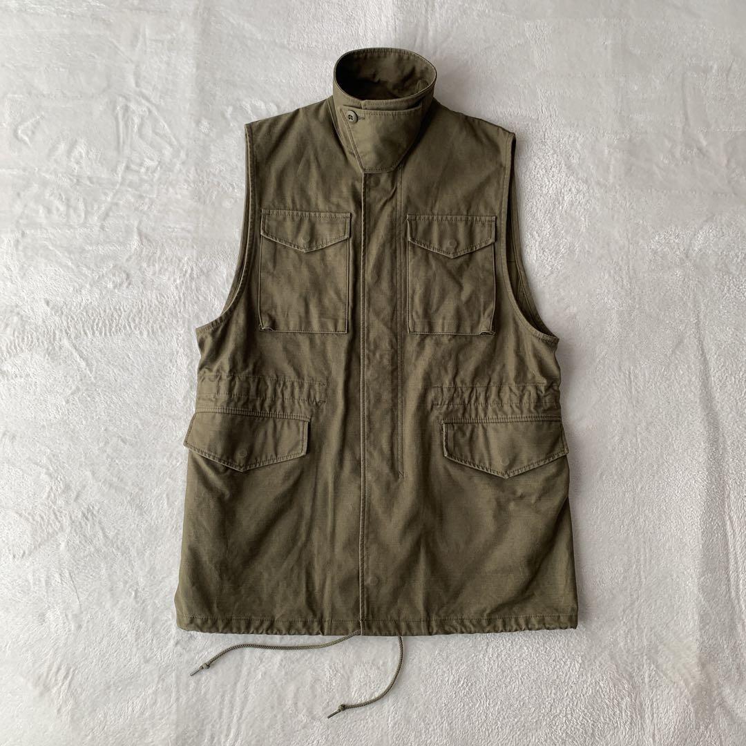 人気 HYKE ハイク スリーブレス フィールド ジャケット ベスト ミリタリー