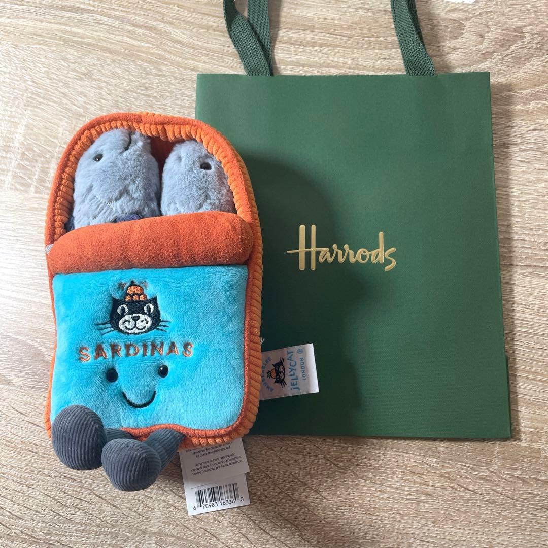 【新品】ジェリーキャット オイルサーディン缶 ぬいぐるみ【イギリス正規店購入】