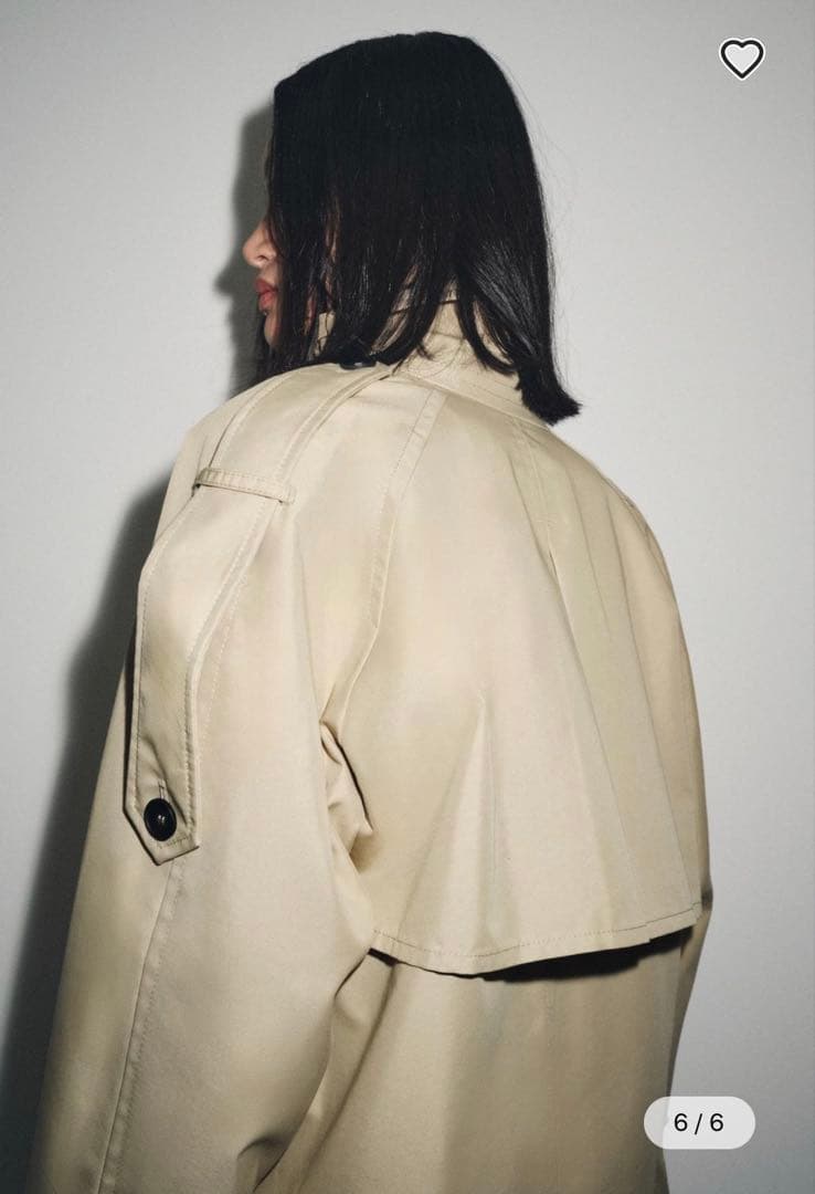 ZARA ZW COLLECTION ショート丈撥水加工トレンチコートL