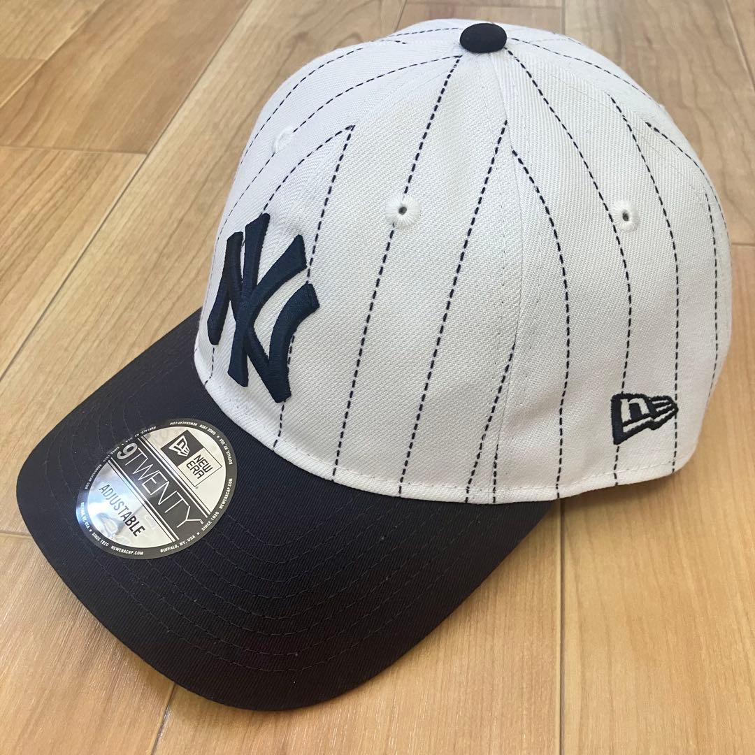 美品 MoMA×NEWERA 9TWENTY ピンストライプ キャップ