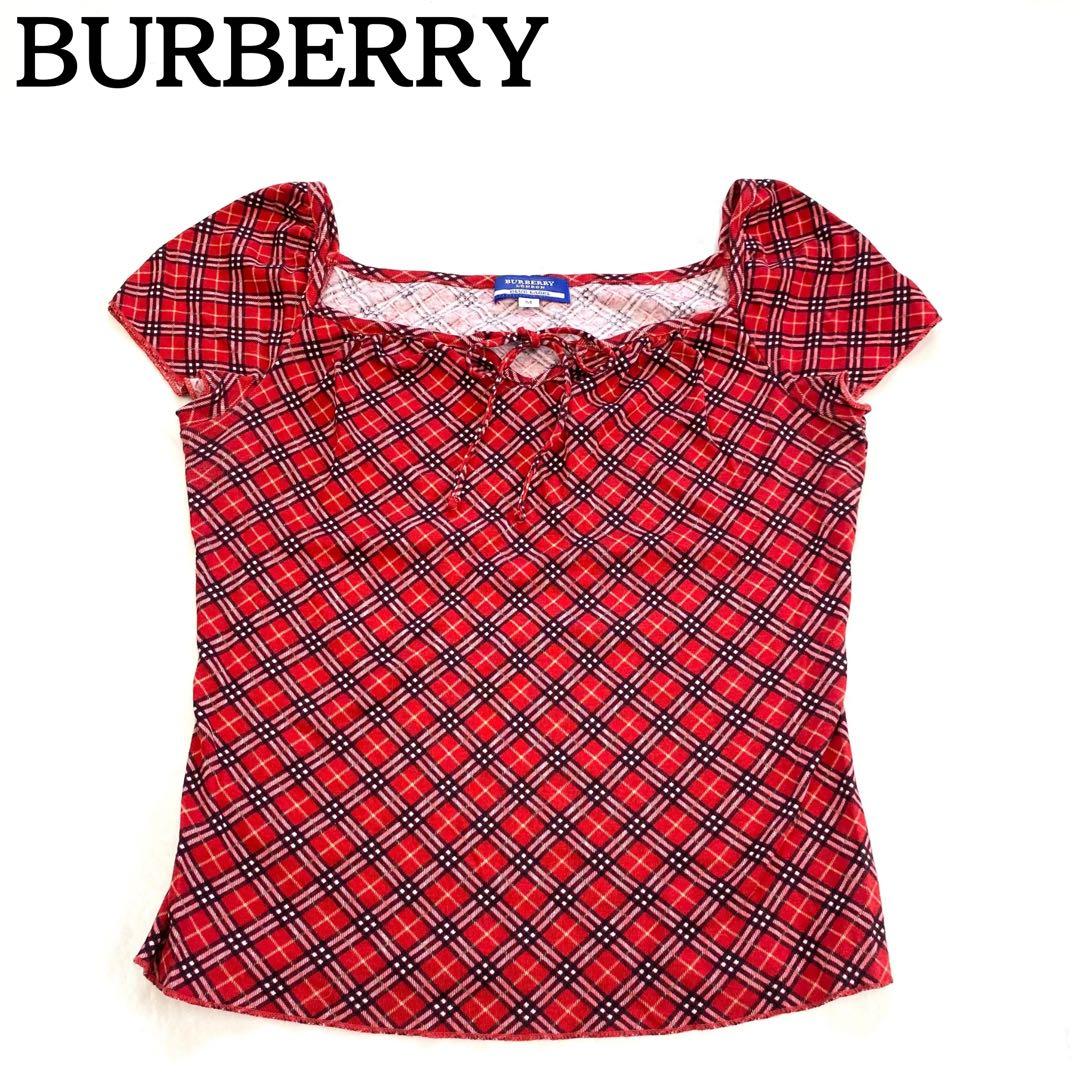 美品★BURBERRYブルーレーベル パフスリーブ カットソー ノバチェック M
