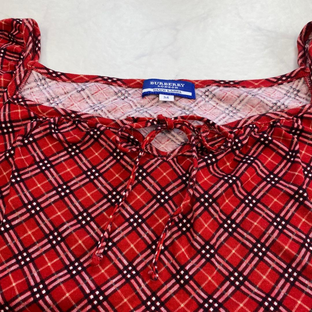 美品★BURBERRYブルーレーベル パフスリーブ カットソー ノバチェック M