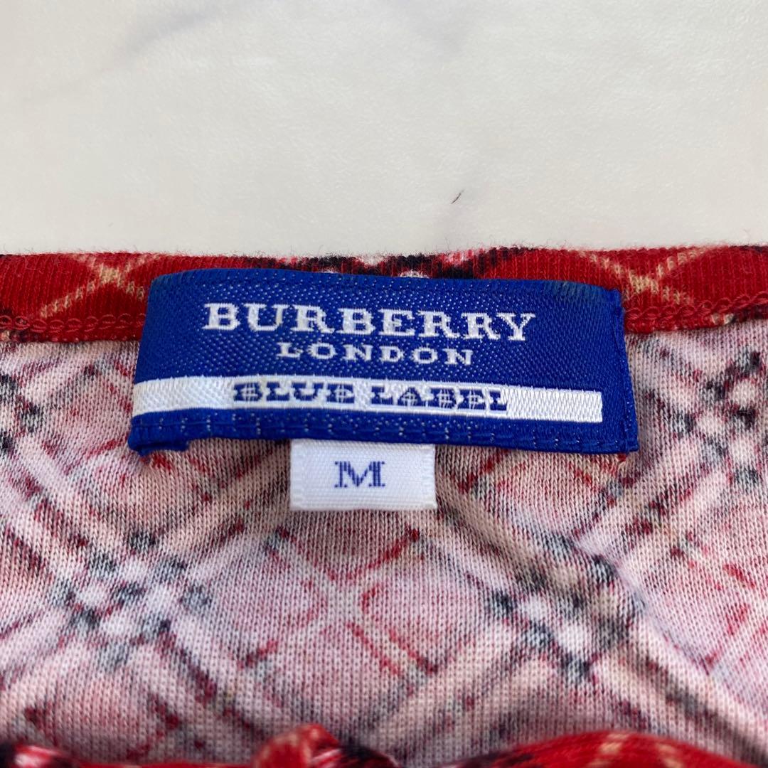美品★BURBERRYブルーレーベル パフスリーブ カットソー ノバチェック M