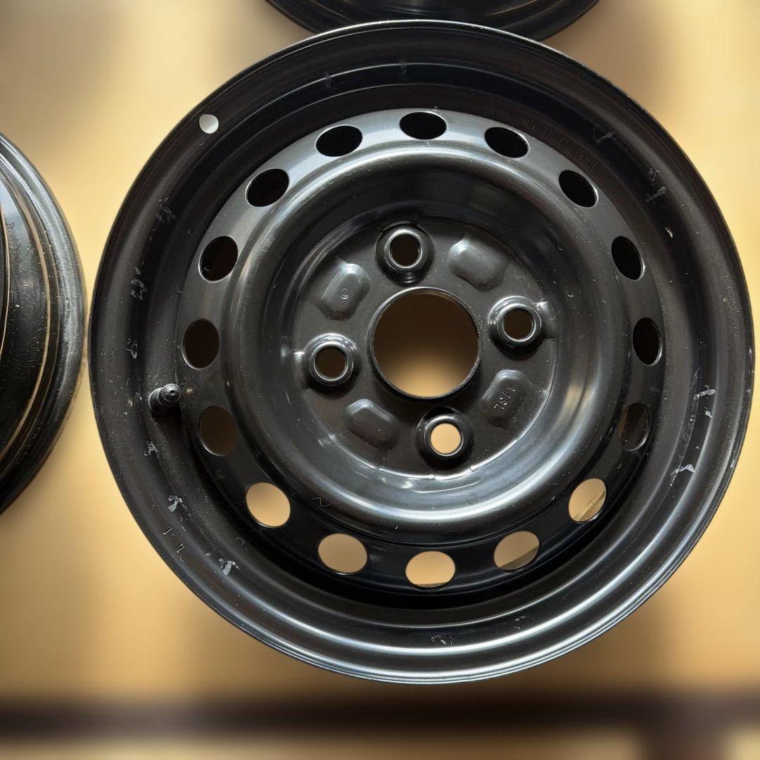 12インチ ブラック スチールホイール 4穴