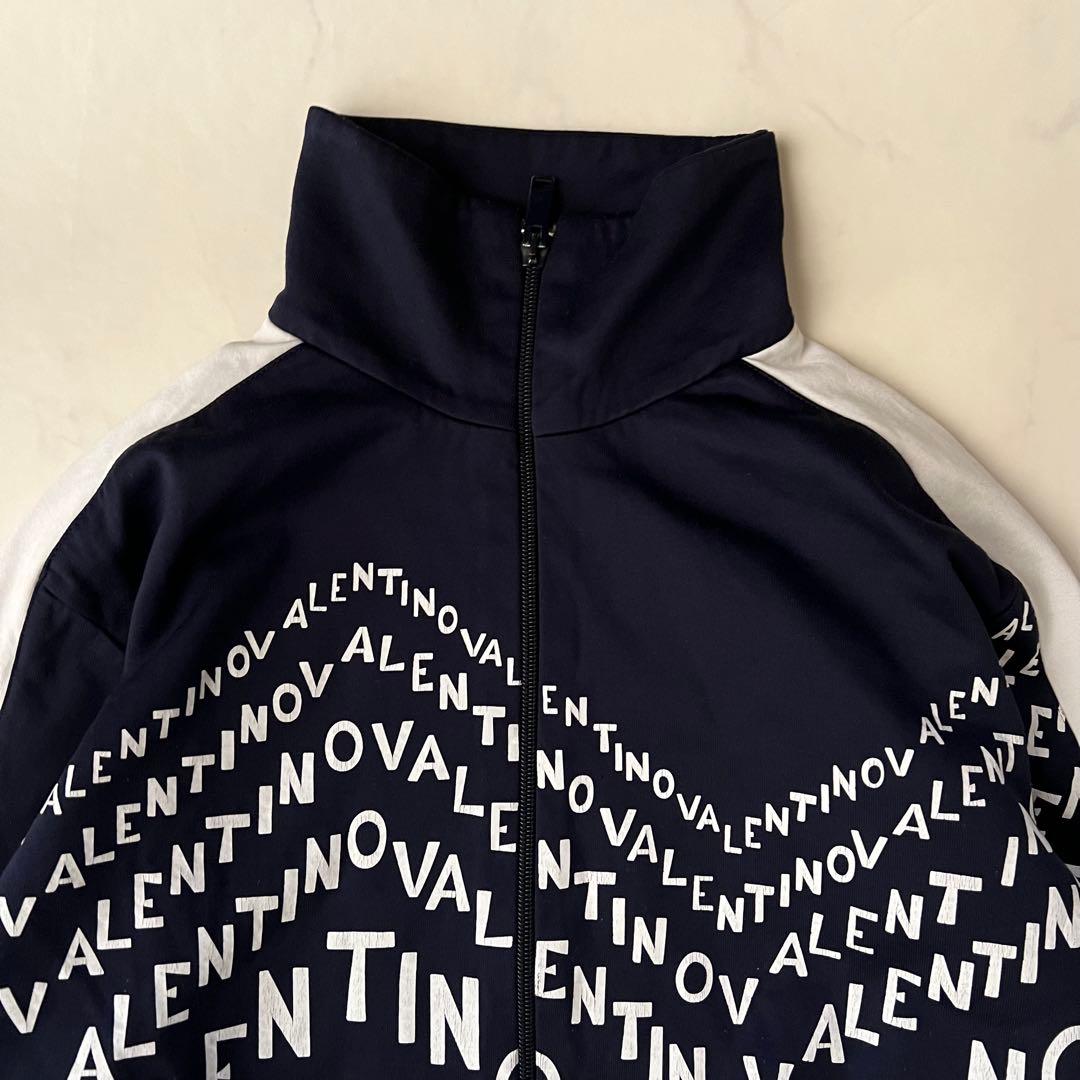 現行品 VALENTINO トラックジャケット ブルゾン ロゴ入 ネイビー 近年