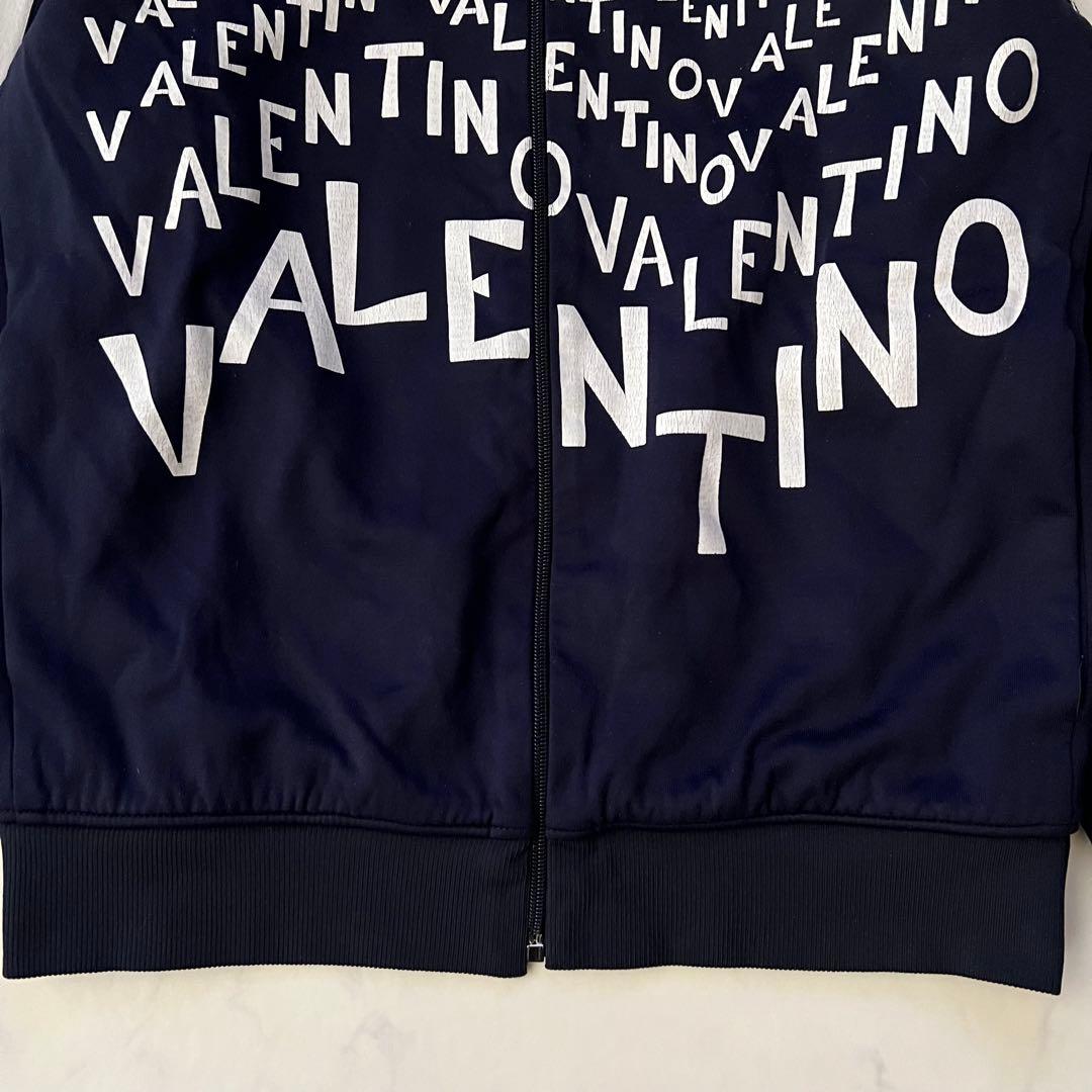 現行品 VALENTINO トラックジャケット ブルゾン ロゴ入 ネイビー 近年