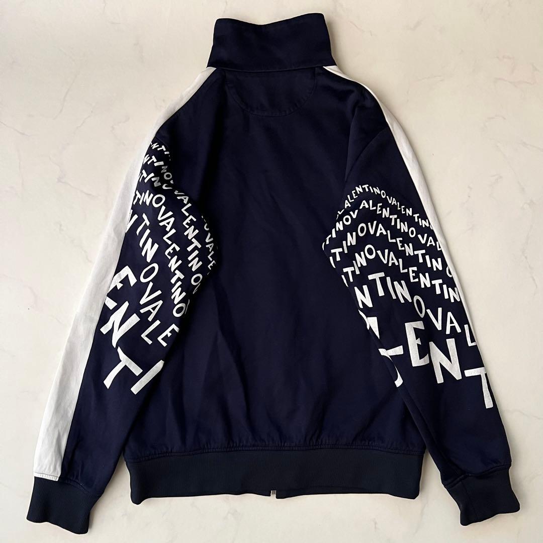 現行品 VALENTINO トラックジャケット ブルゾン ロゴ入 ネイビー 近年