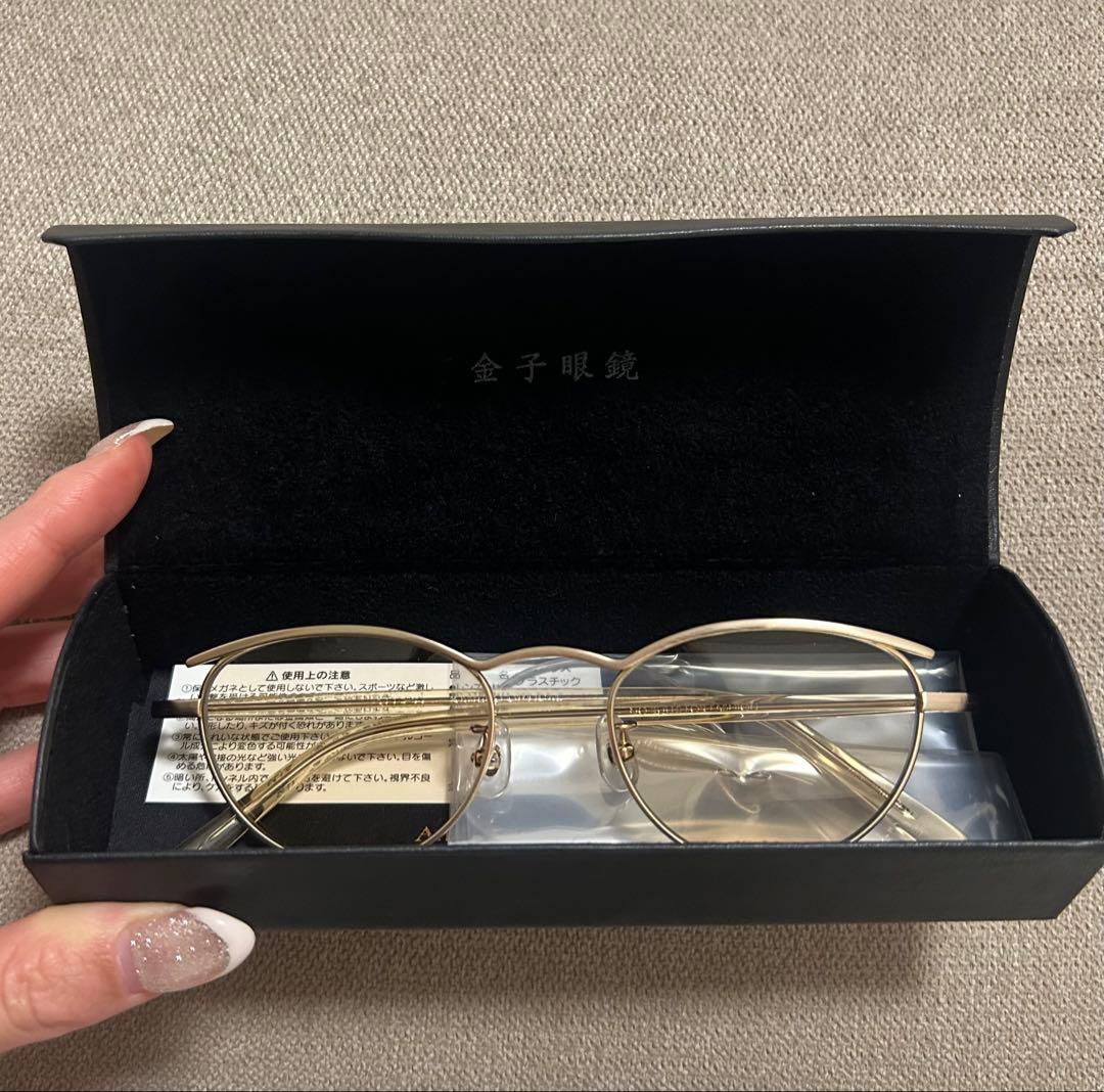 KANEKOOPTICAL × Ameri L GLASSES ゴールド