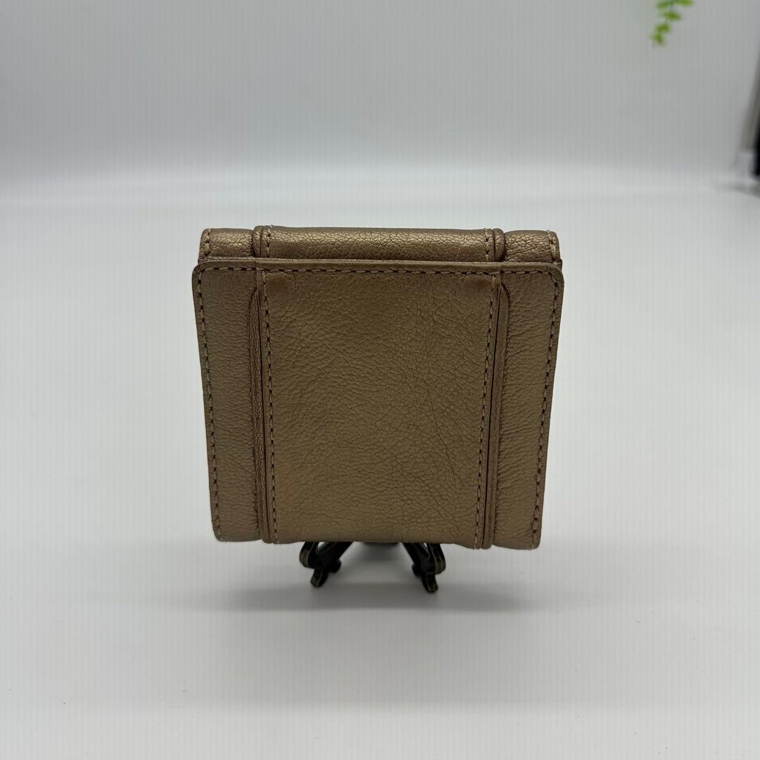 GIVENCHY ジバンシィ 二つ折り財布 レザー ゴールド