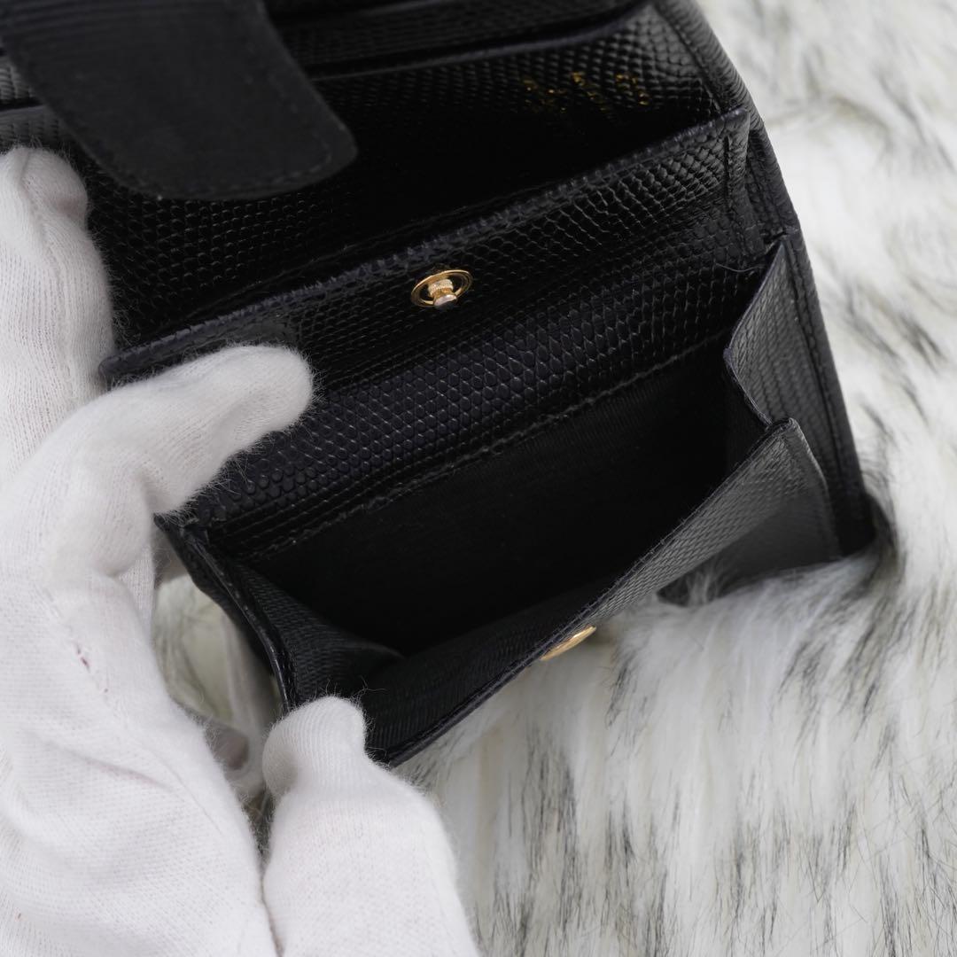 未使用品　Salvatore Ferragamo 二つ折り財布　ヴァラリボン　黒