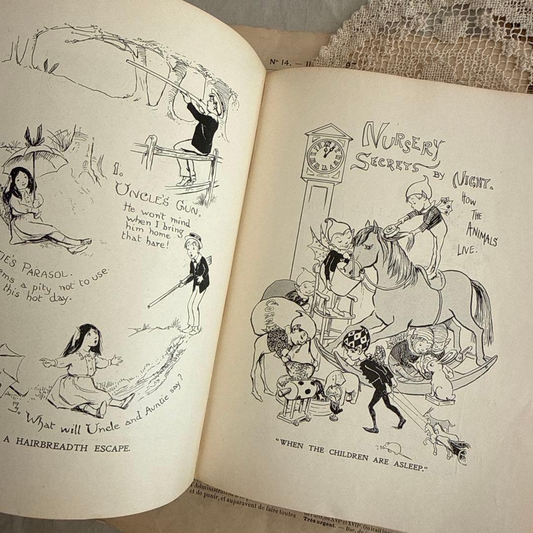 稀少アンティーク美しいヴィクトリアン絵本イギリス洋書　古書ジャンクジャーナル