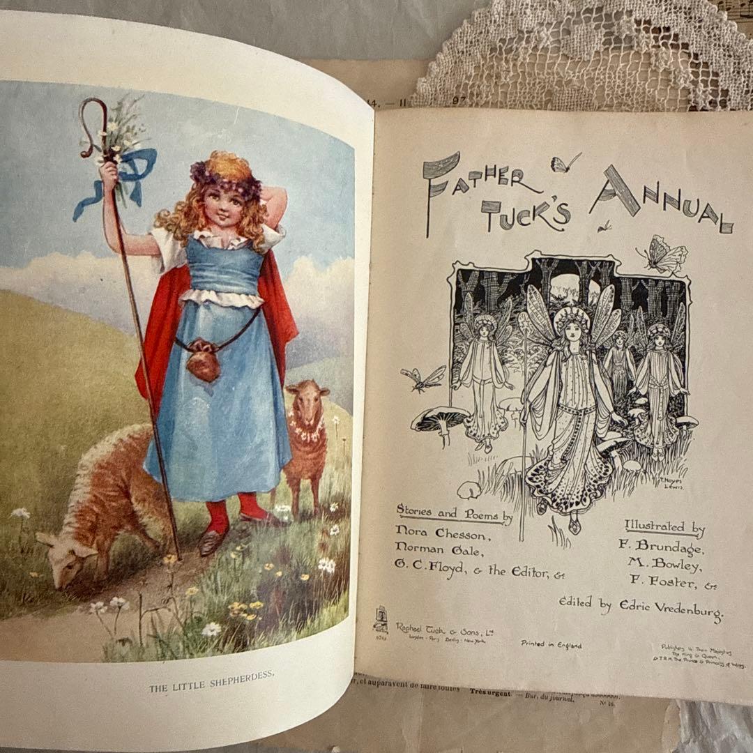 稀少アンティーク美しいヴィクトリアン絵本イギリス洋書　古書ジャンクジャーナル