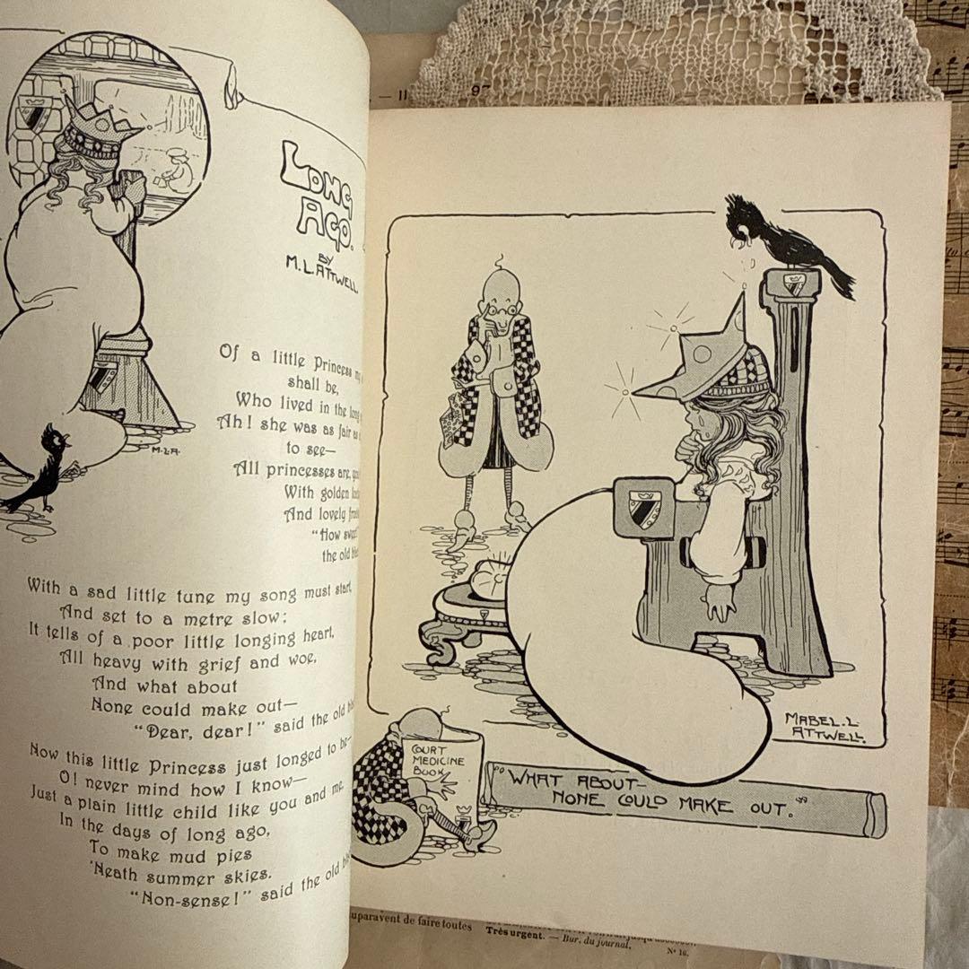稀少アンティーク美しいヴィクトリアン絵本イギリス洋書　古書ジャンクジャーナル