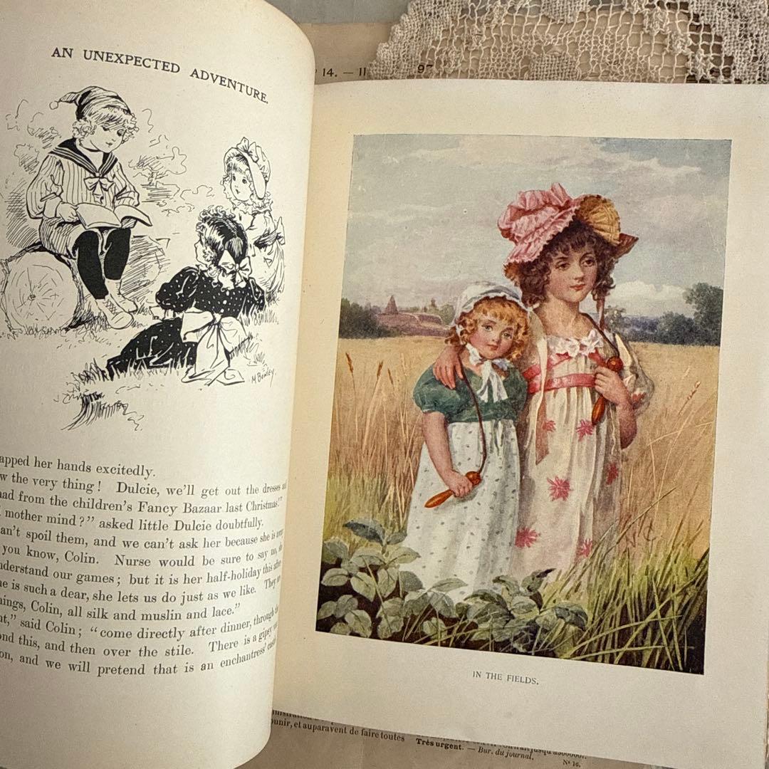 稀少アンティーク美しいヴィクトリアン絵本イギリス洋書　古書ジャンクジャーナル