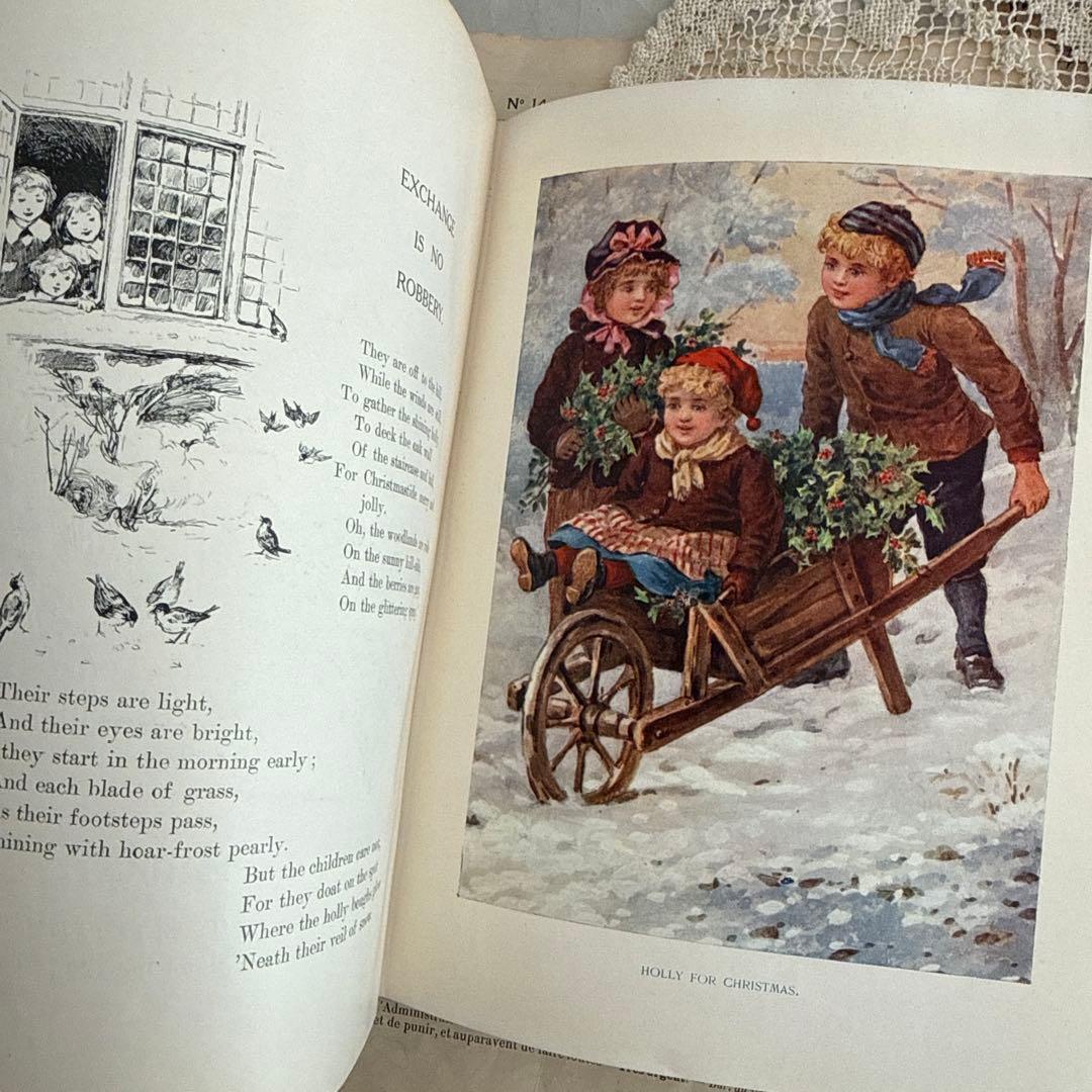 稀少アンティーク美しいヴィクトリアン絵本イギリス洋書　古書ジャンクジャーナル