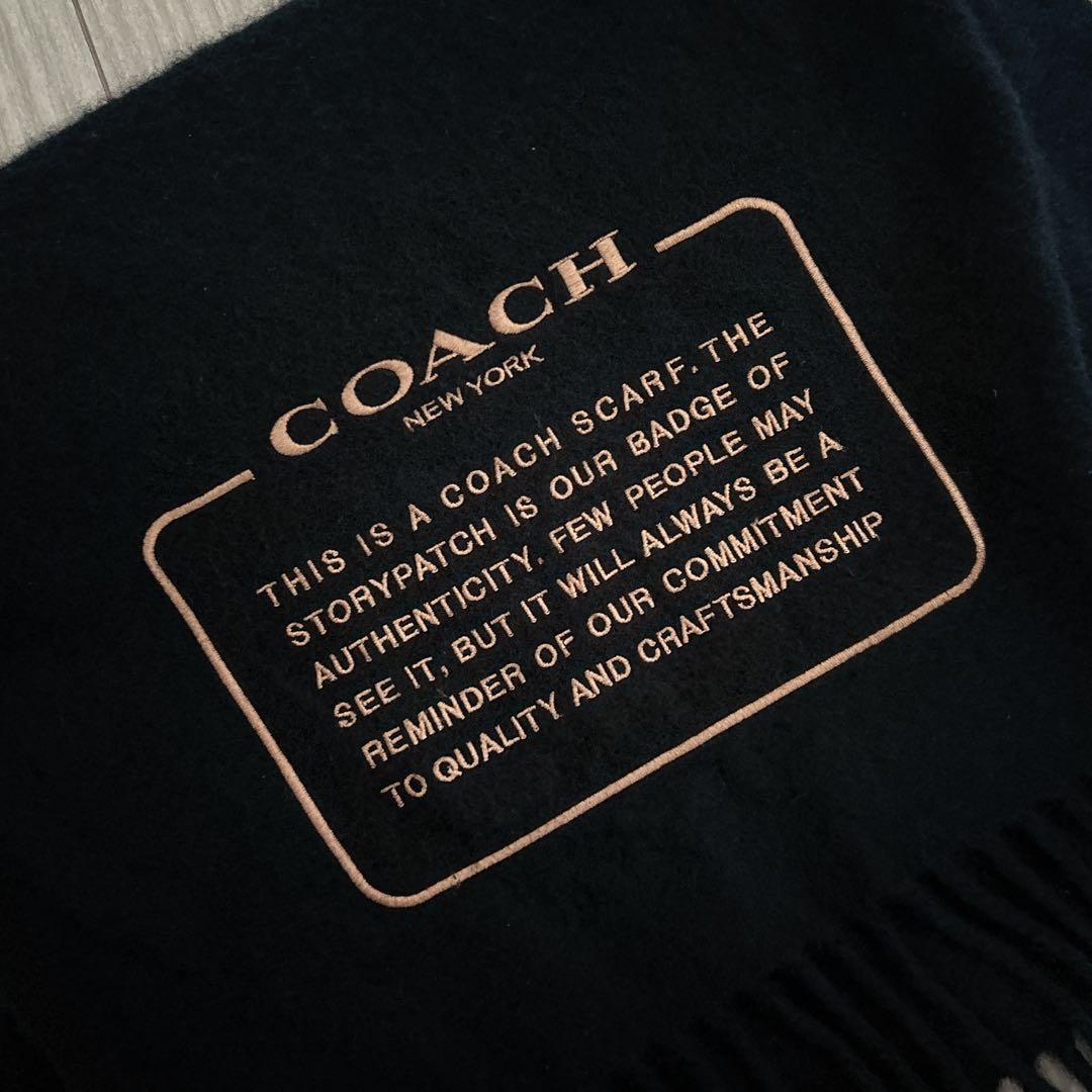 美品コーチcoachマフラーカシミヤ男女兼用gucci