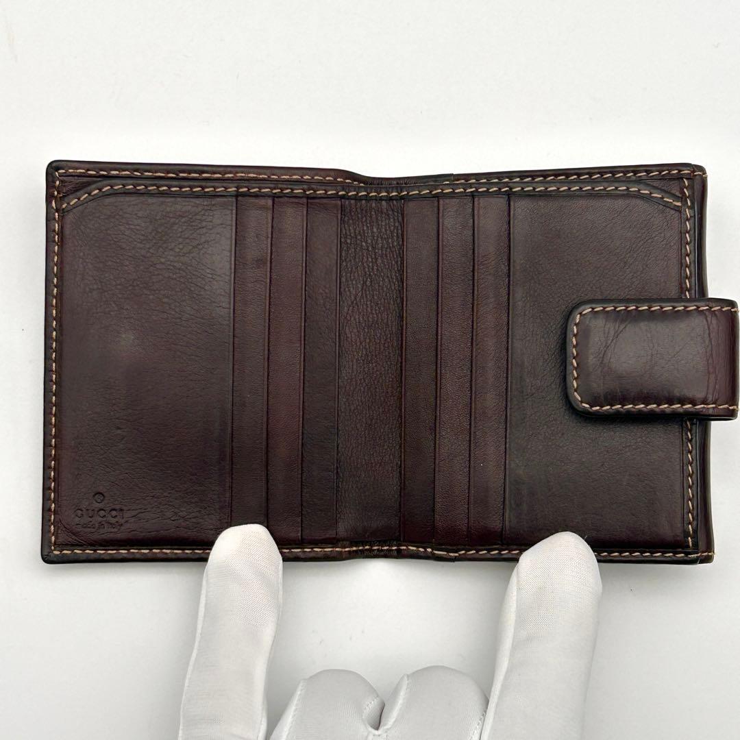 ✨美品✨ GUCCI 二つ折り財布 GG グッチ インターロック シェリーライン
