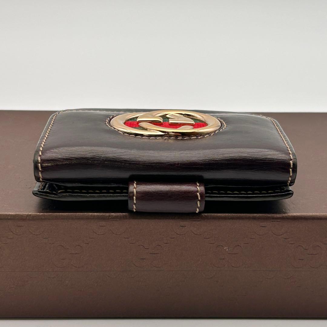 ✨美品✨ GUCCI 二つ折り財布 GG グッチ インターロック シェリーライン