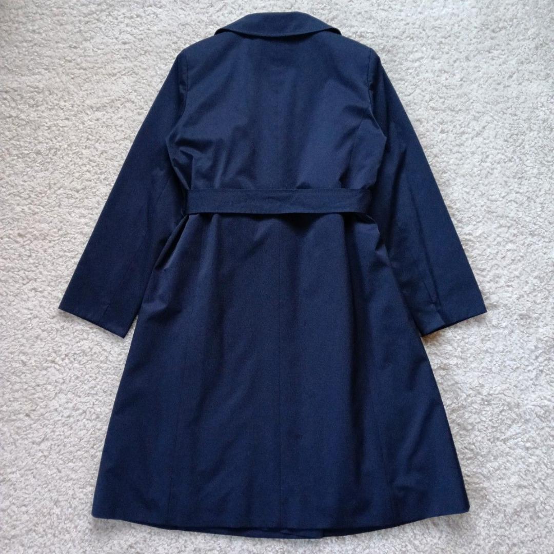 美品　Leilian レリアン　中わたライナー付きトレンチコート　日本製　紺