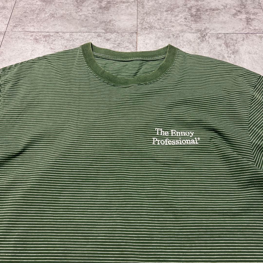 【在原みゆ紀着用モデル】希少 Ennoy エンノイ 緑 ボーダーTシャツ22ss