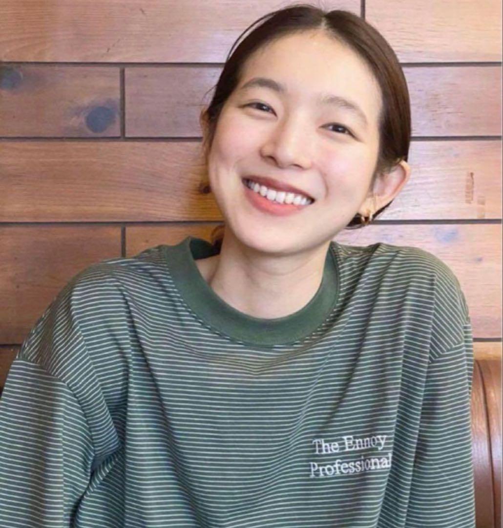 【在原みゆ紀着用モデル】希少 Ennoy エンノイ 緑 ボーダーTシャツ22ss