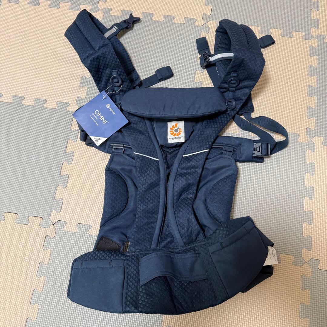 【美品】エルゴベビー オムニブリーズ　ミッドナイトブルー