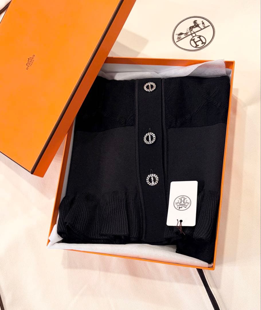 【merci】遊び心溢れるHERMES Palefroiカーディガンシルク