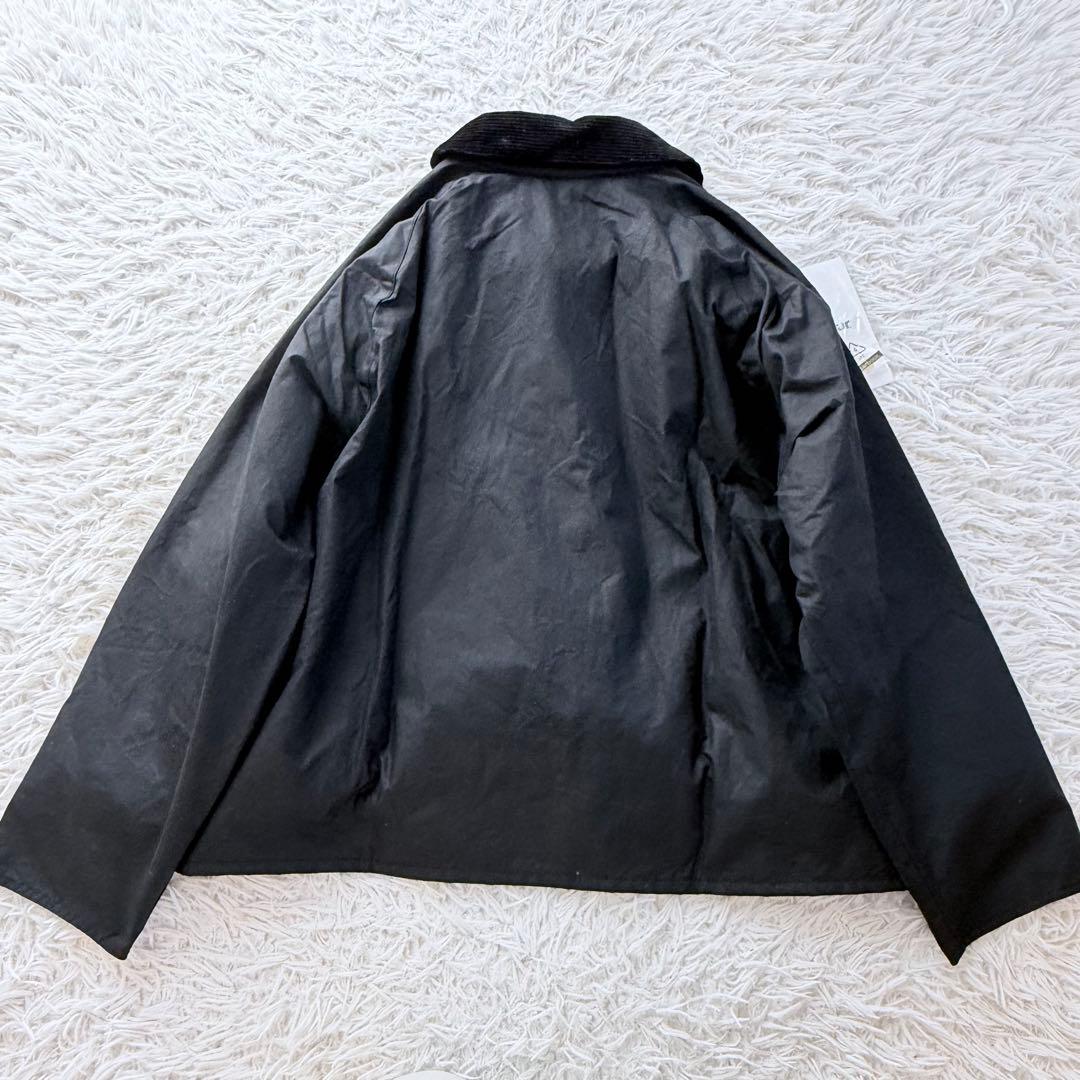 美品　バブアー　トランスポートワックスジャケット　ショート丈　ピンバッジ　黒