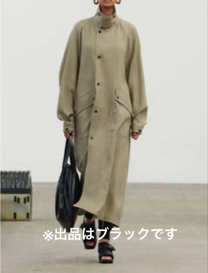 【未使用】HYKE /ハイク LINEN RIDING COAT コート黒