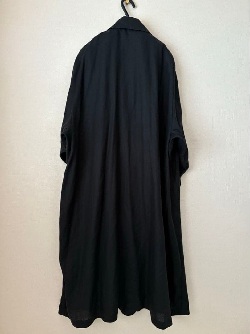 【未使用】HYKE /ハイク LINEN RIDING COAT コート黒