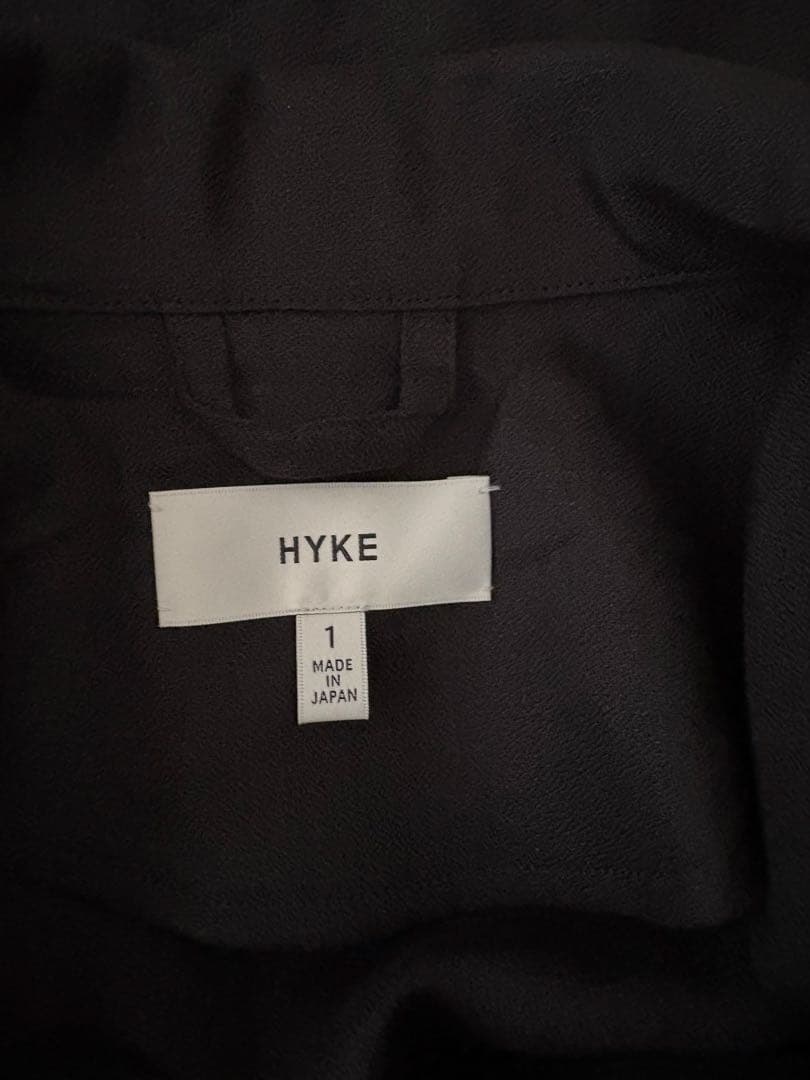 【未使用】HYKE /ハイク LINEN RIDING COAT コート黒