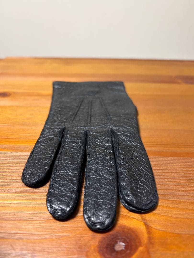MEROLA メローラ ペッカリー 革手袋 グローブ 6.5 黒　珍しい一枚革