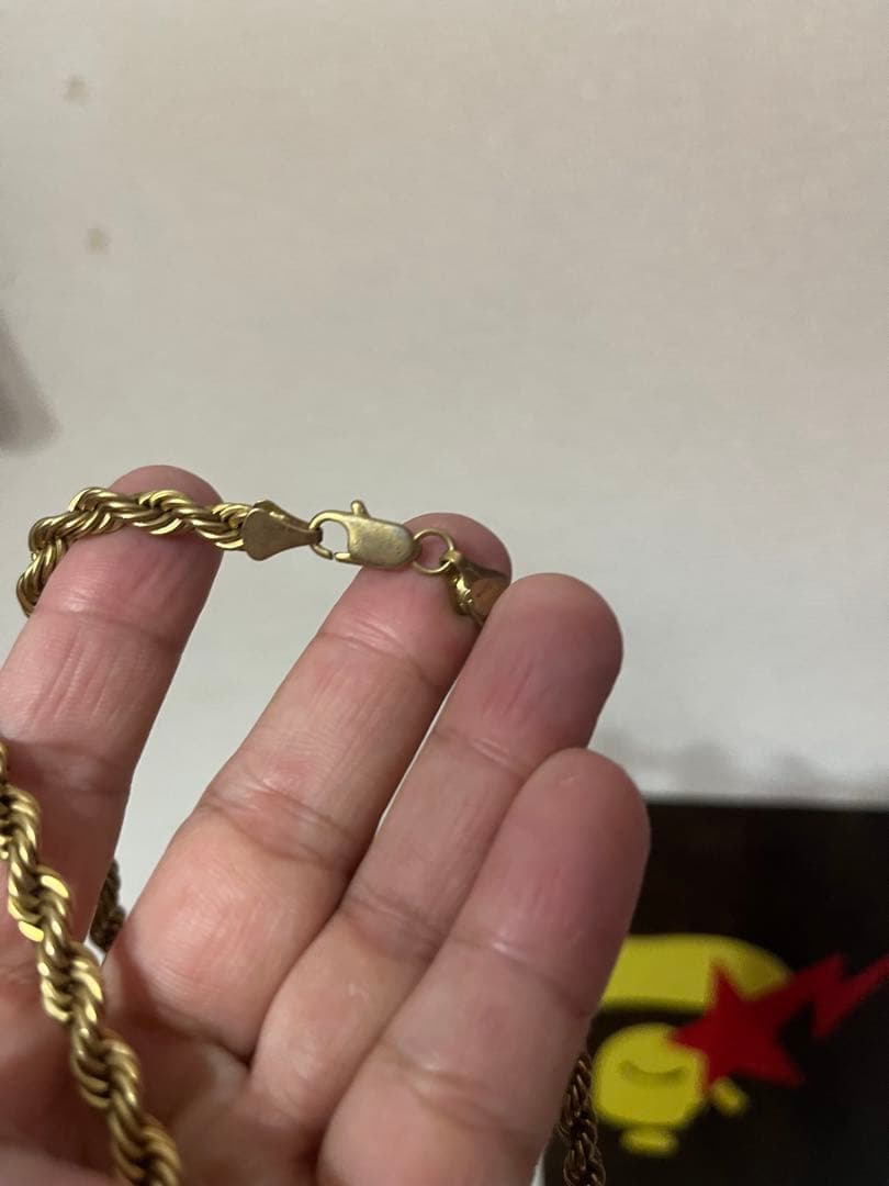 ツイストチェーン ネックレス ゴールド ロープチェーン 刻印あり