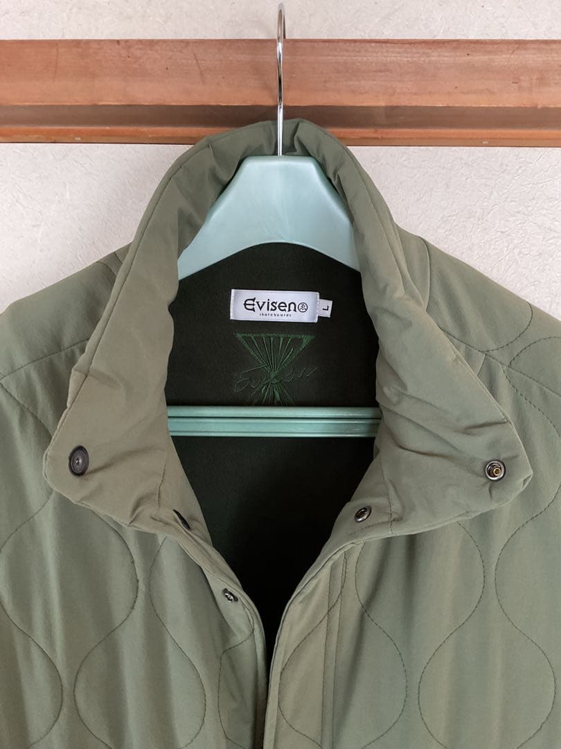 トップス Evisen MIND LIGHT QUILTING VEST OLIVE L