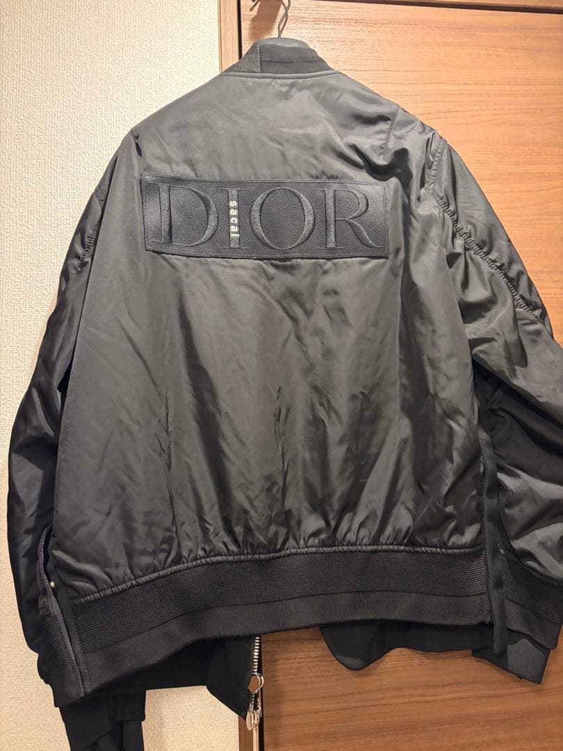 美品DIOR sacai コラボ　ボンバージャケット　黒
