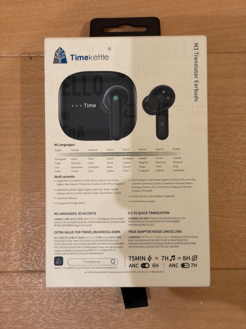 Timekettle M3 多言語翻訳機能付きBluetoothイヤホン