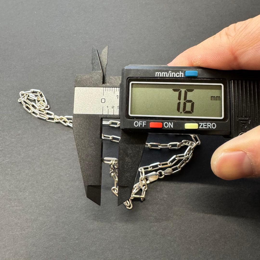 【太め イタリア製 50㎝】太角チェーンネックレス silver925