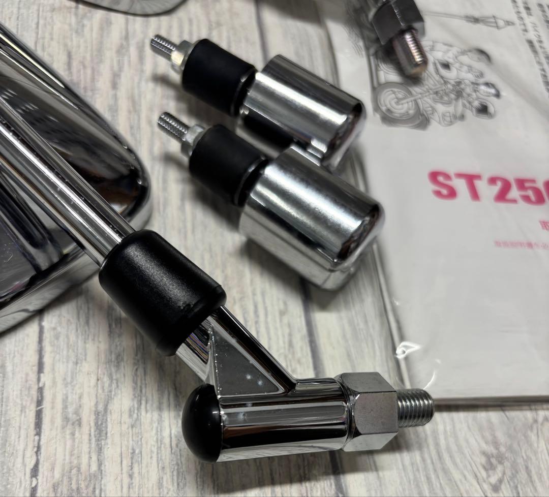 スズキ 純正 ST250 バックミラー クロームメッキ