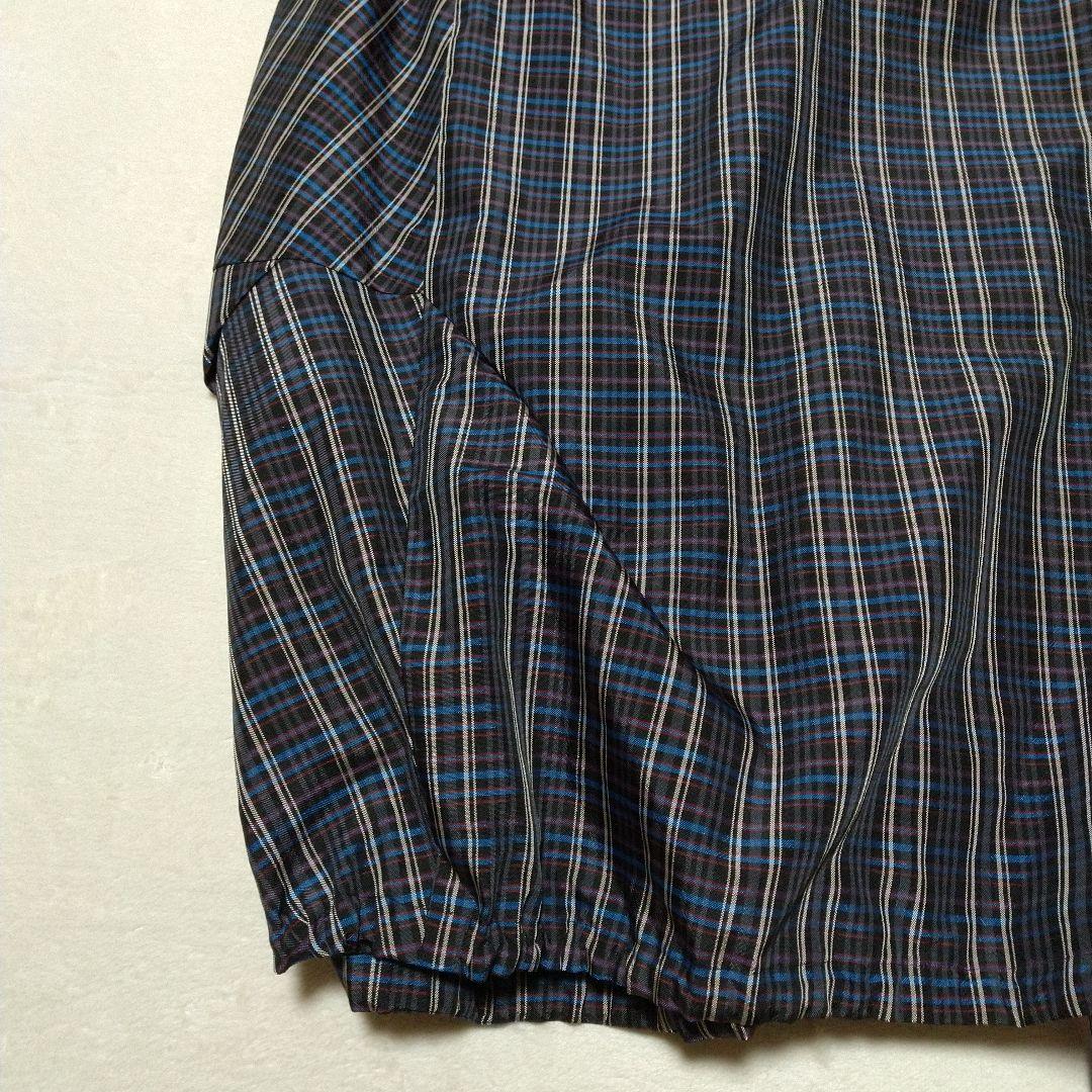 美品　慈雨　チェック柄 ロングスカート　L　センソユニコ
