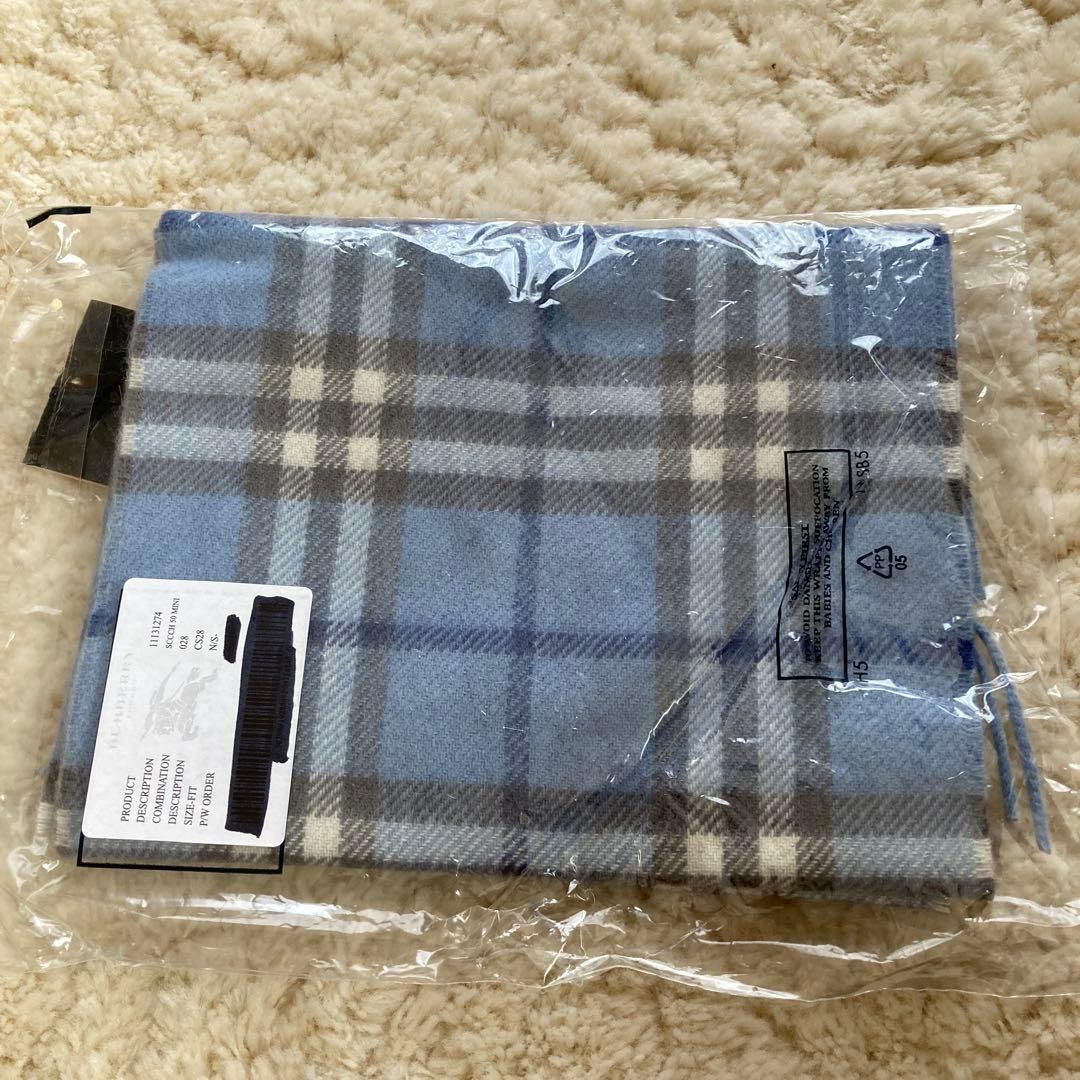 バーバリーBURBERRY カシミヤ100% チェックマフラー