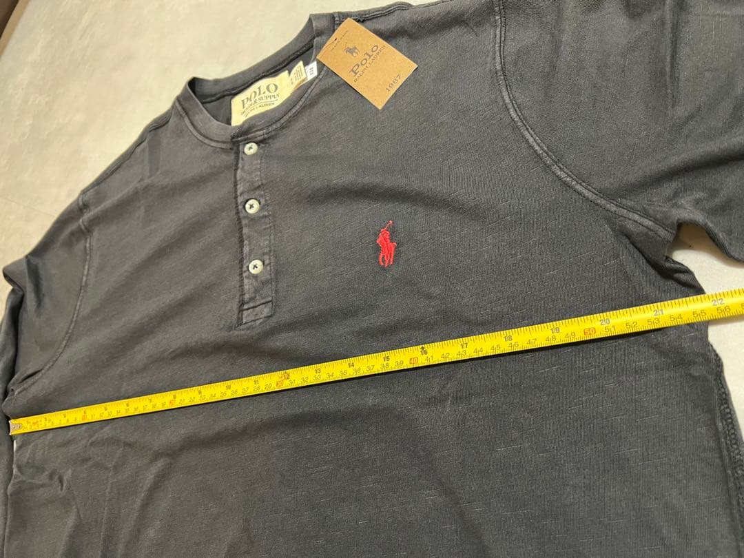 【NWT】 M 長袖 ヘンリーネック Tシャツ ラルフローレン