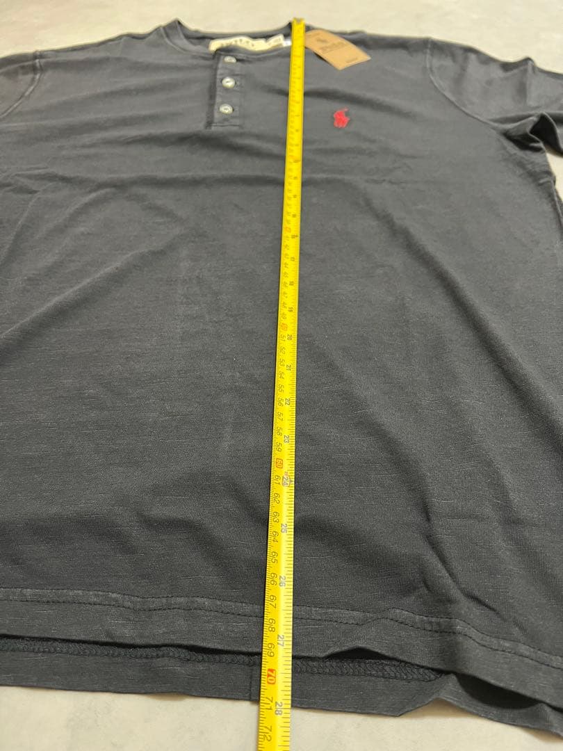 【NWT】 M 長袖 ヘンリーネック Tシャツ ラルフローレン