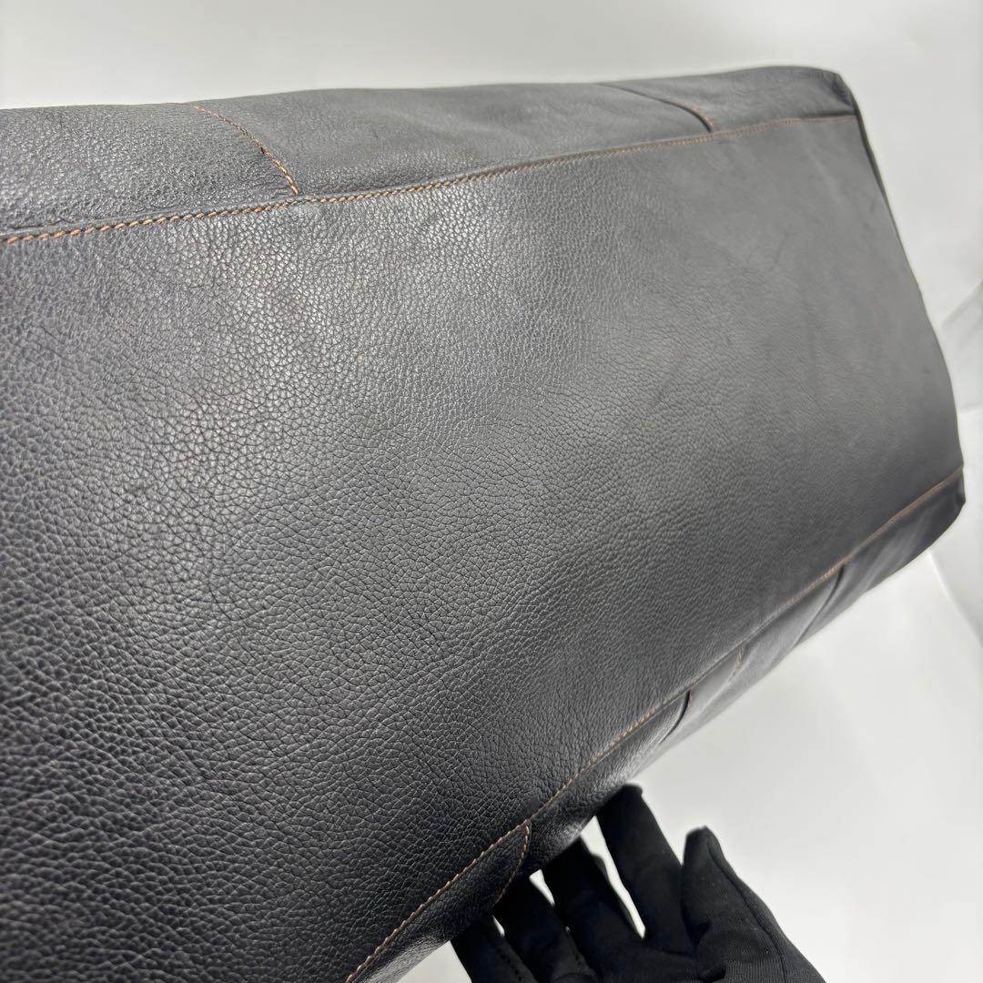dunhill ダンヒル レザー ボストンバッグ ハンドバッグ 本革 大容量 黒