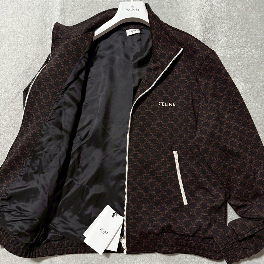 未使用タグ付 CELINE モノグラムトリオンフトラックジャケット 2XLサイズ