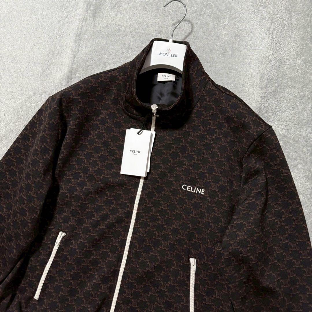 未使用タグ付 CELINE モノグラムトリオンフトラックジャケット 2XLサイズ
