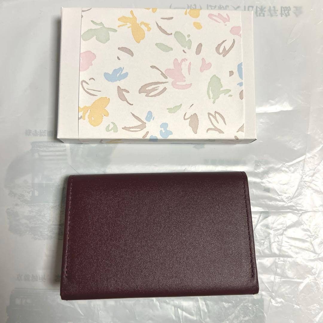 【皇居限定】菊の御紋名刺入れ　カードケース 牛革　新品未使用・箱あり