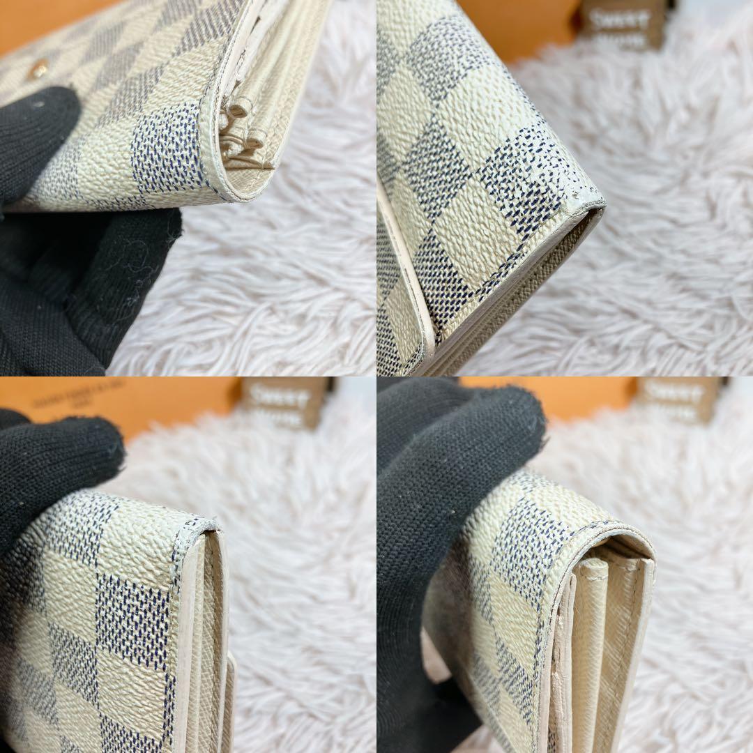 ！美品！ ルイヴィトン ダミエアズール ポルトフォイユ サラ 長財布 レディース