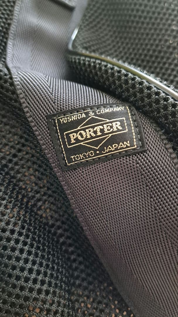 PORTER メッシュ ドラムバッグ ブラック